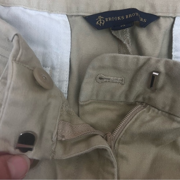 Brooks Brothers Tie Belt Twill Cargo Short Size 12 Women Tan Pockets - Picture 6 of 9